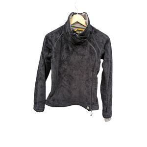 Fuzzy Cozy Funnel Neck Side Zip Black Mountain Hardware Jacket Fleece XS Outdoor